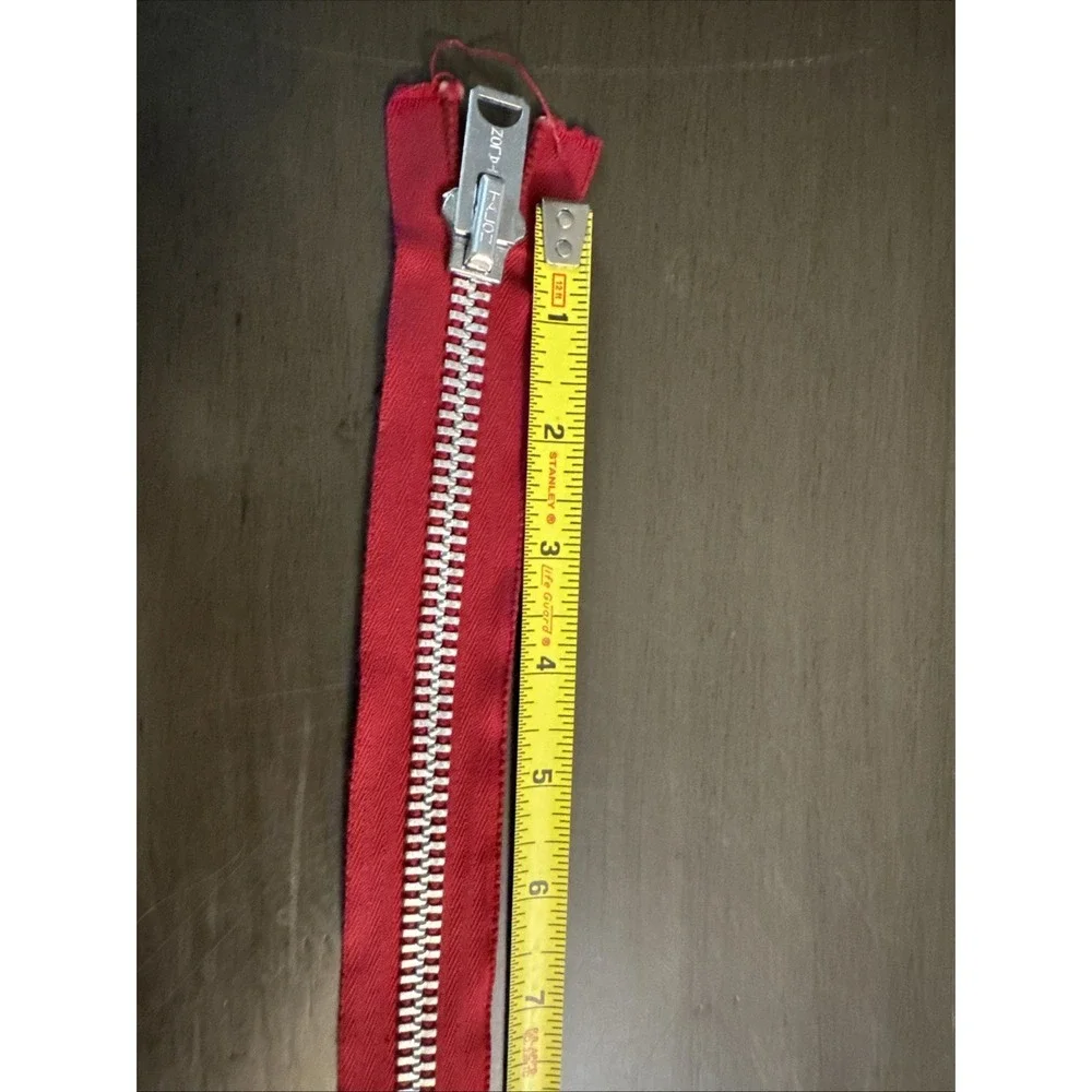 Rare VTG TALON 24'' New‎ 10 Red 1970's Metal Tooth 2-way Separating Zippers